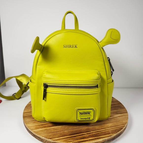 Loungefly Handbags - Loungefly Shrek Mini Backpack Lime Green Ogre Ears DreamWorks Vegan Leather